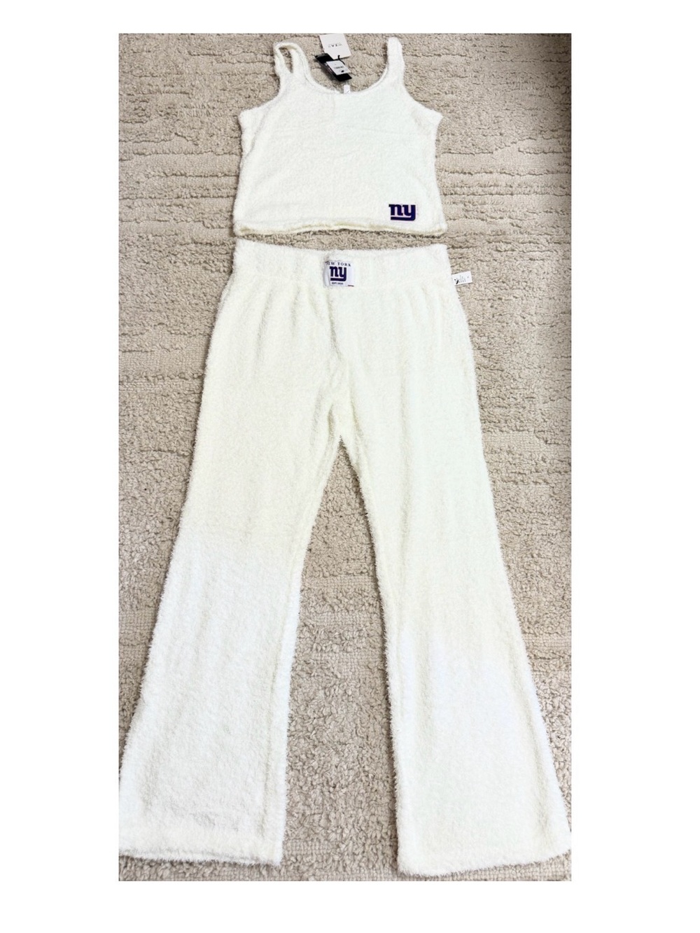 WEAR by Erin Andrews New York Giants Cozy Tank And Pant Lounge Set Size XL